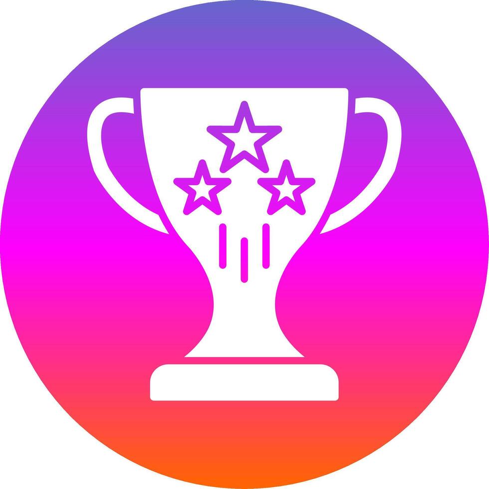 Star Glyph Gradient Circle Icon Design vector