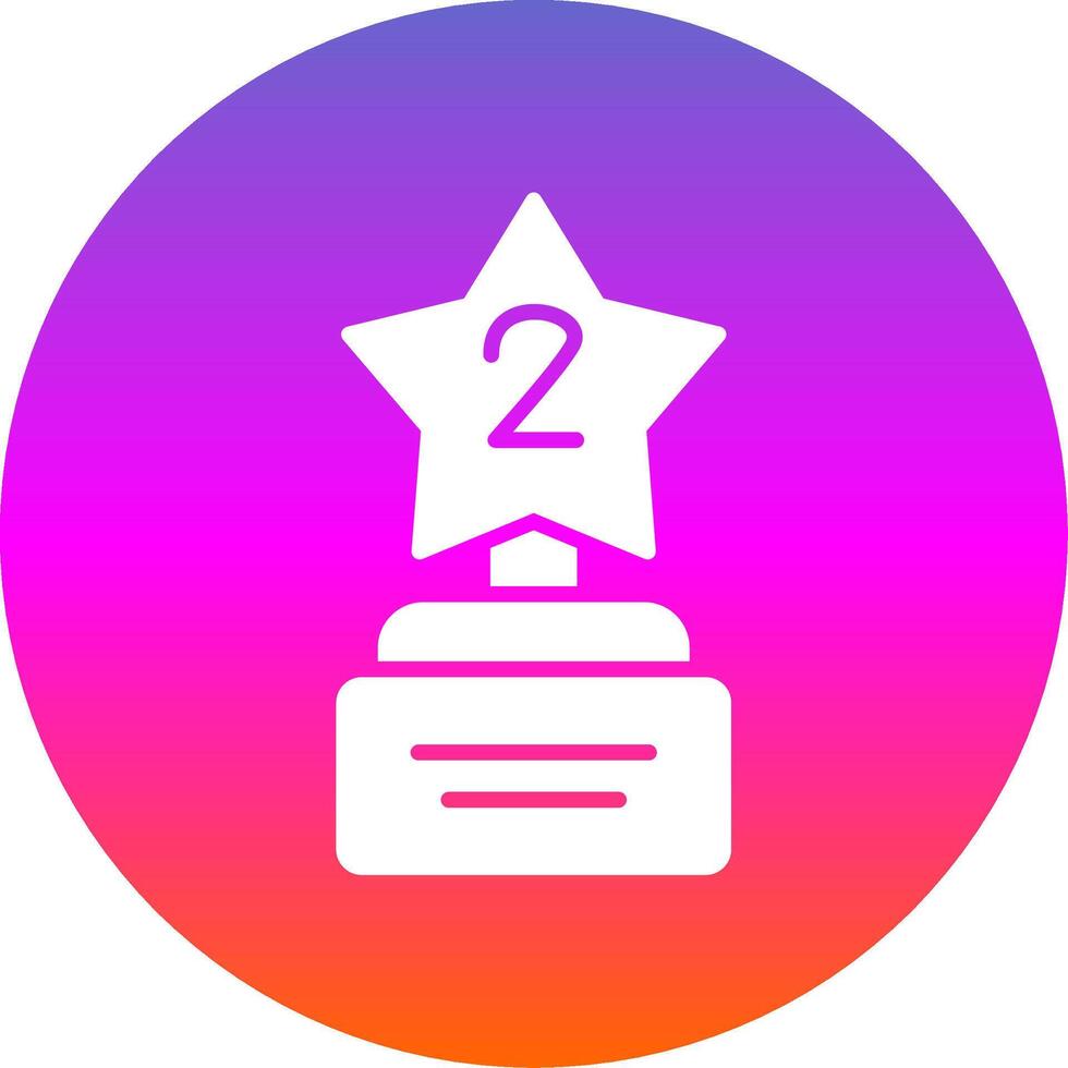 Star Glyph Gradient Circle Icon Design vector