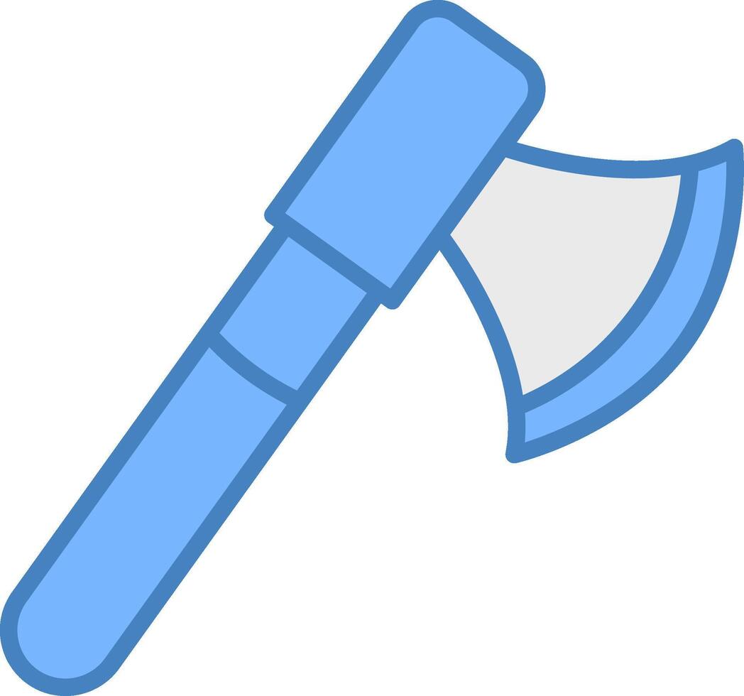 Axe Line Filled Blue Icon vector