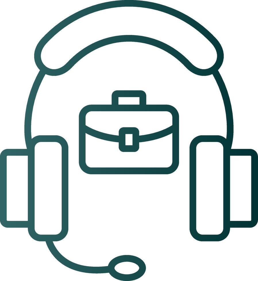 Support Line Gradient Icon vector