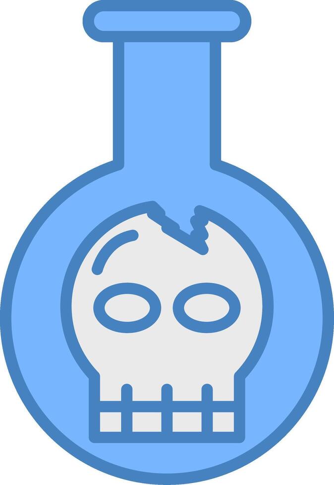 Poison Line Filled Blue Icon vector