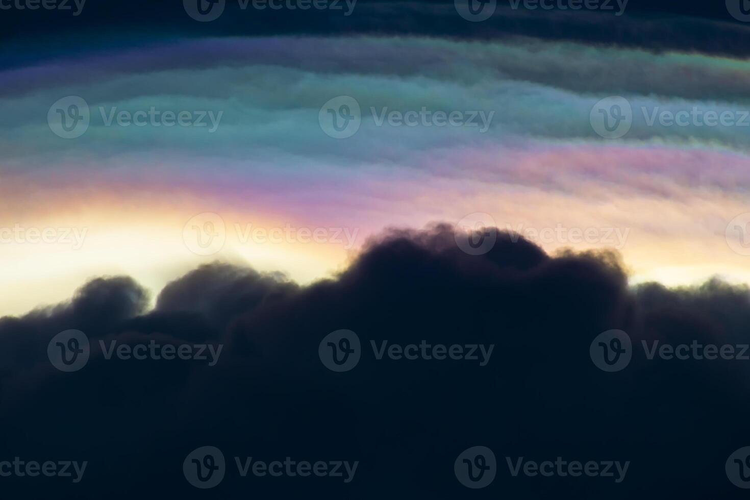 Amazing rainbow cloud on the sky. photo