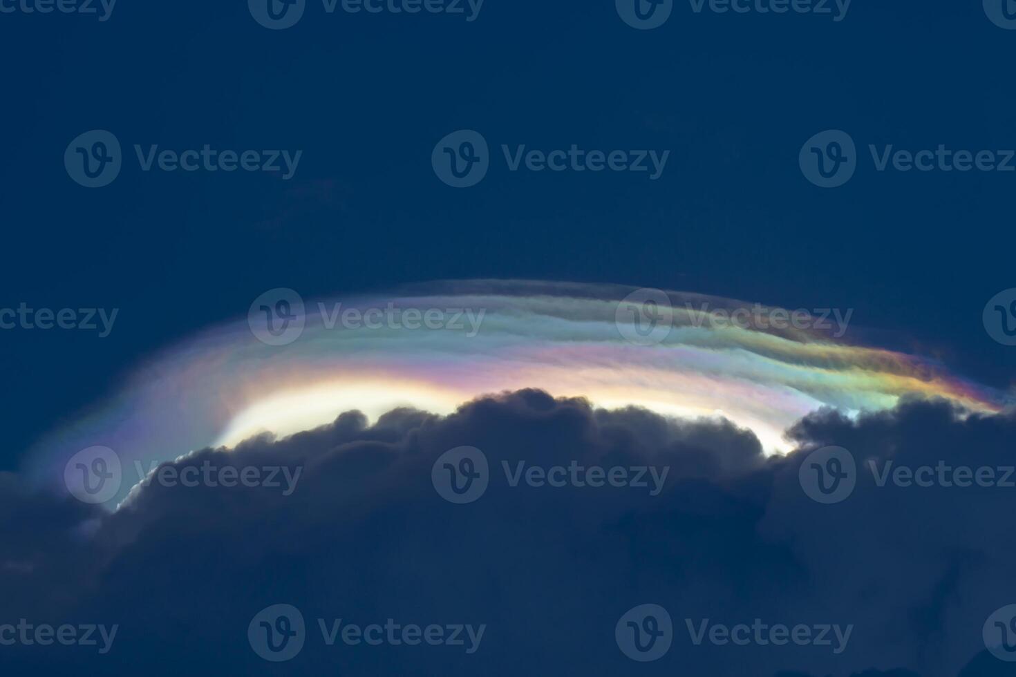 Amazing rainbow cloud on the sky. photo