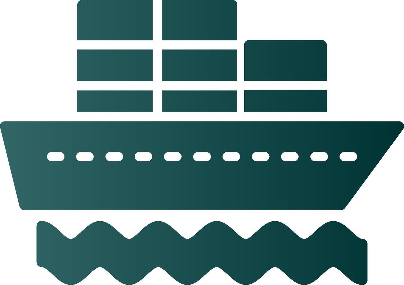 Container Ship Glyph Gradient Icon vector