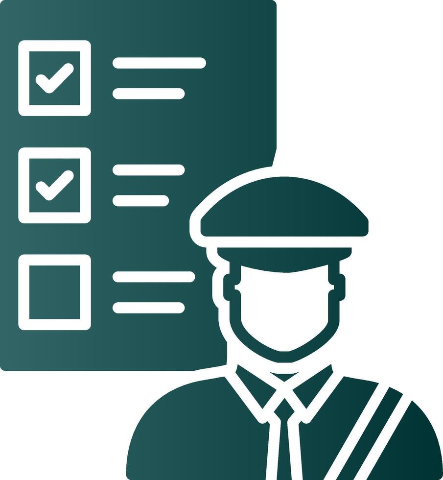 Customs Clearance Glyph Gradient Icon vector