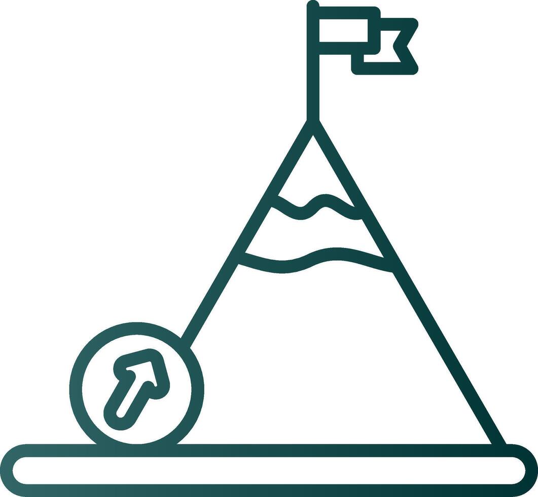 Boulder Line Gradient Icon vector