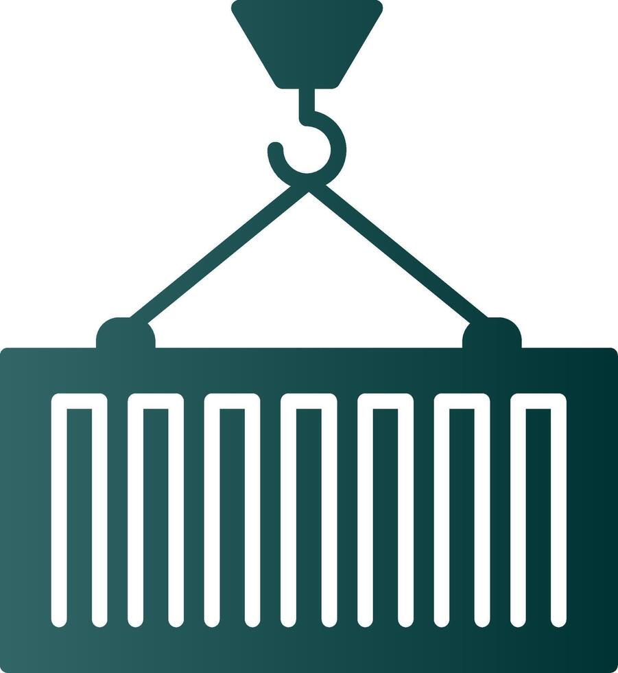 Container Loading Glyph Gradient Icon vector