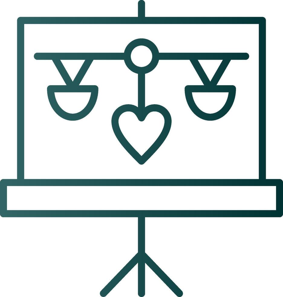 Training Line Gradient Icon vector