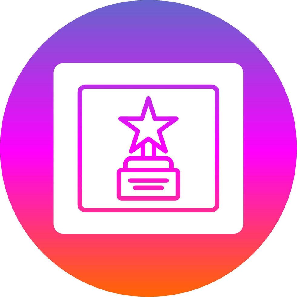 Frame Glyph Gradient Circle Icon Design vector