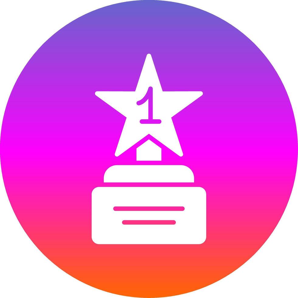 Star Glyph Gradient Circle Icon Design vector