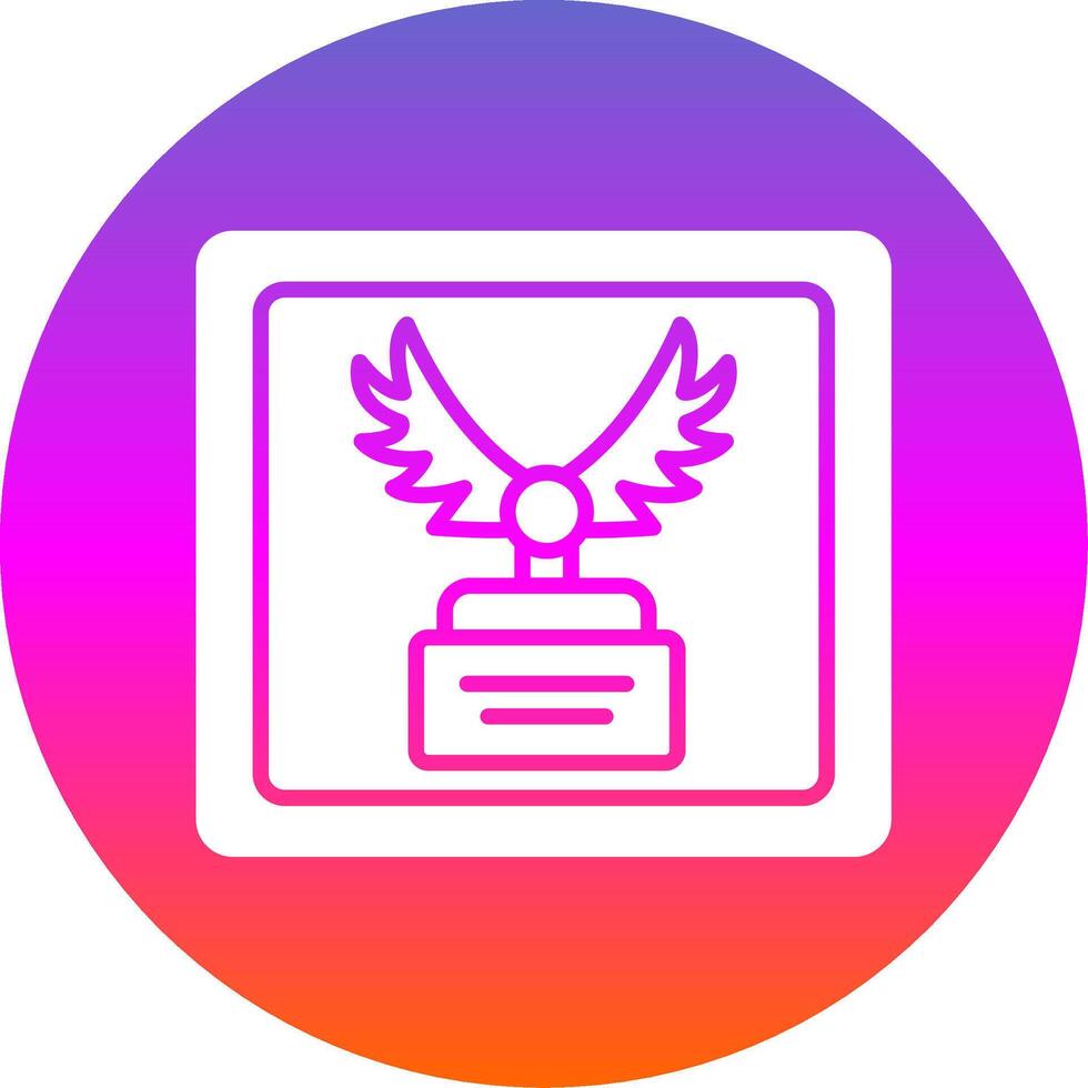 Frame Glyph Gradient Circle Icon Design vector