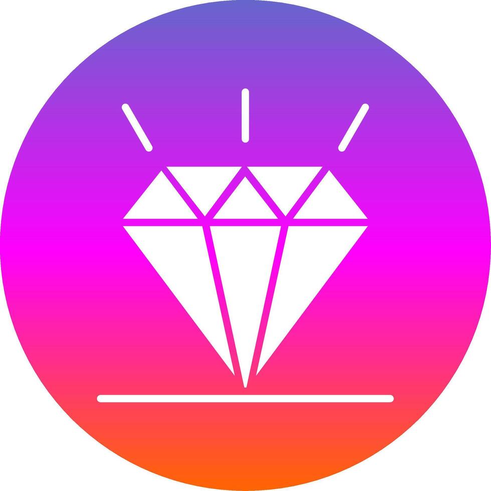 Diamond Glyph Gradient Circle Icon Design vector