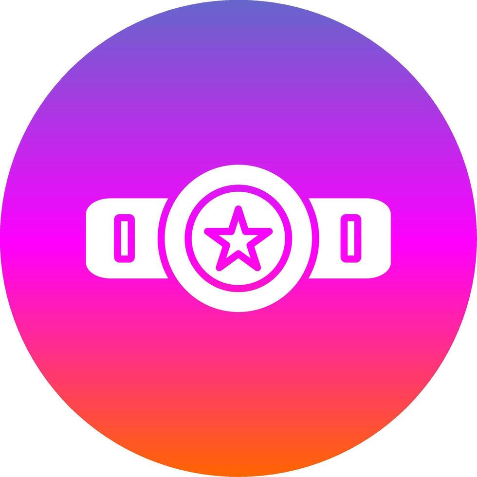 Belt Glyph Gradient Circle Icon Design vector