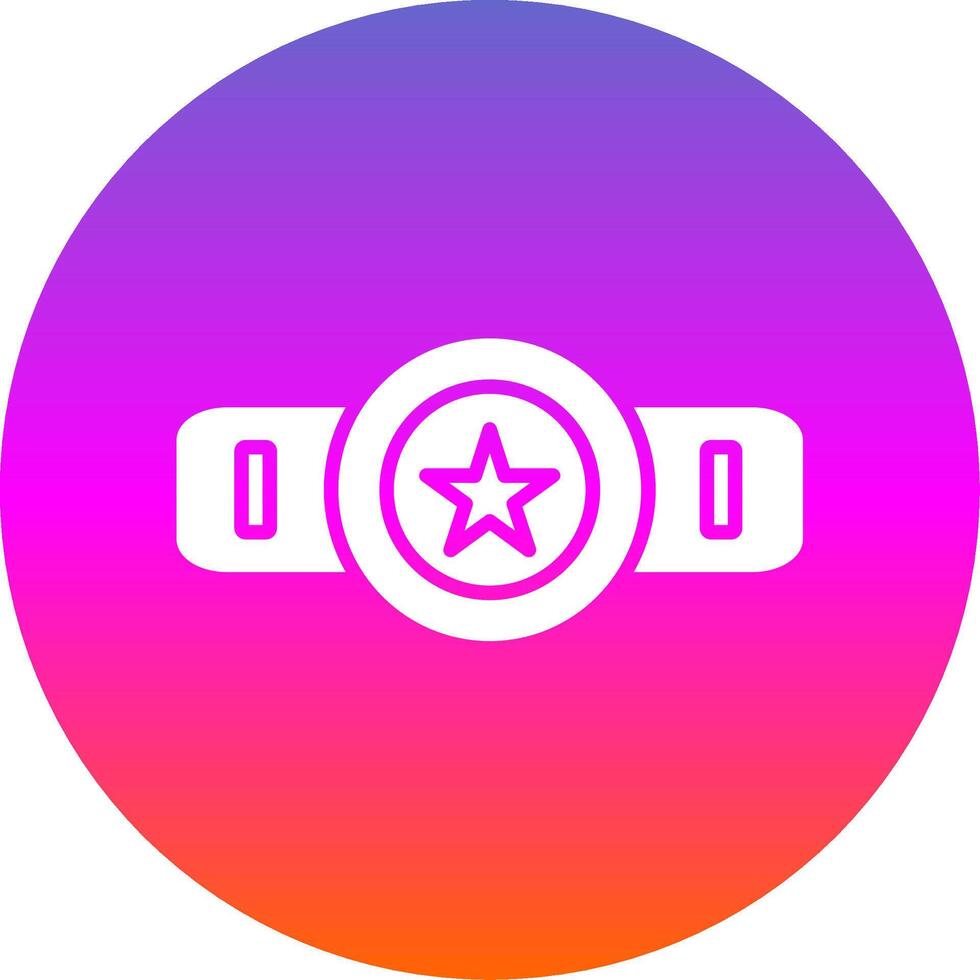 Belt Glyph Gradient Circle Icon Design vector