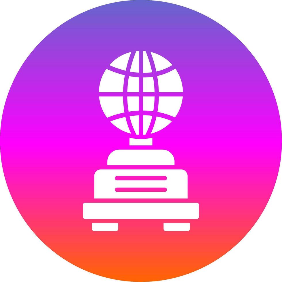 Globe Glyph Gradient Circle Icon Design vector