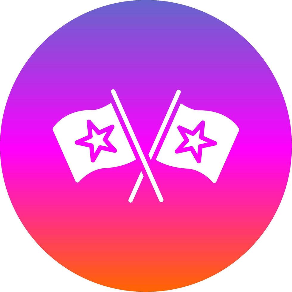 Flags Glyph Gradient Circle Icon Design vector