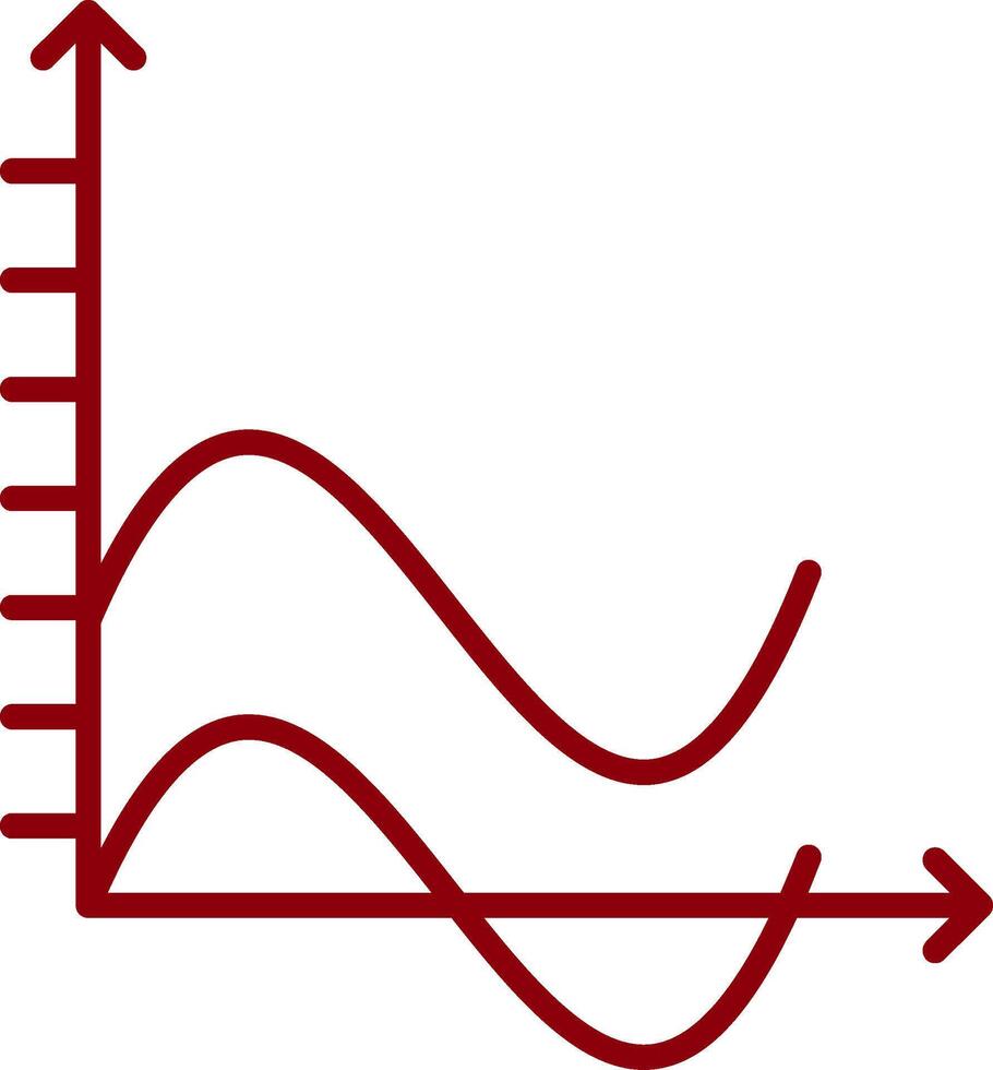Wave Chart Vintage Icon Design vector