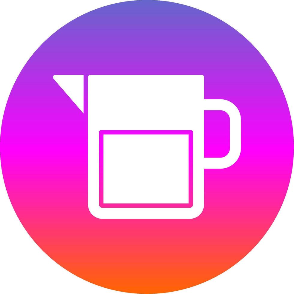 Water Jar Glyph Gradient Circle Icon Design vector