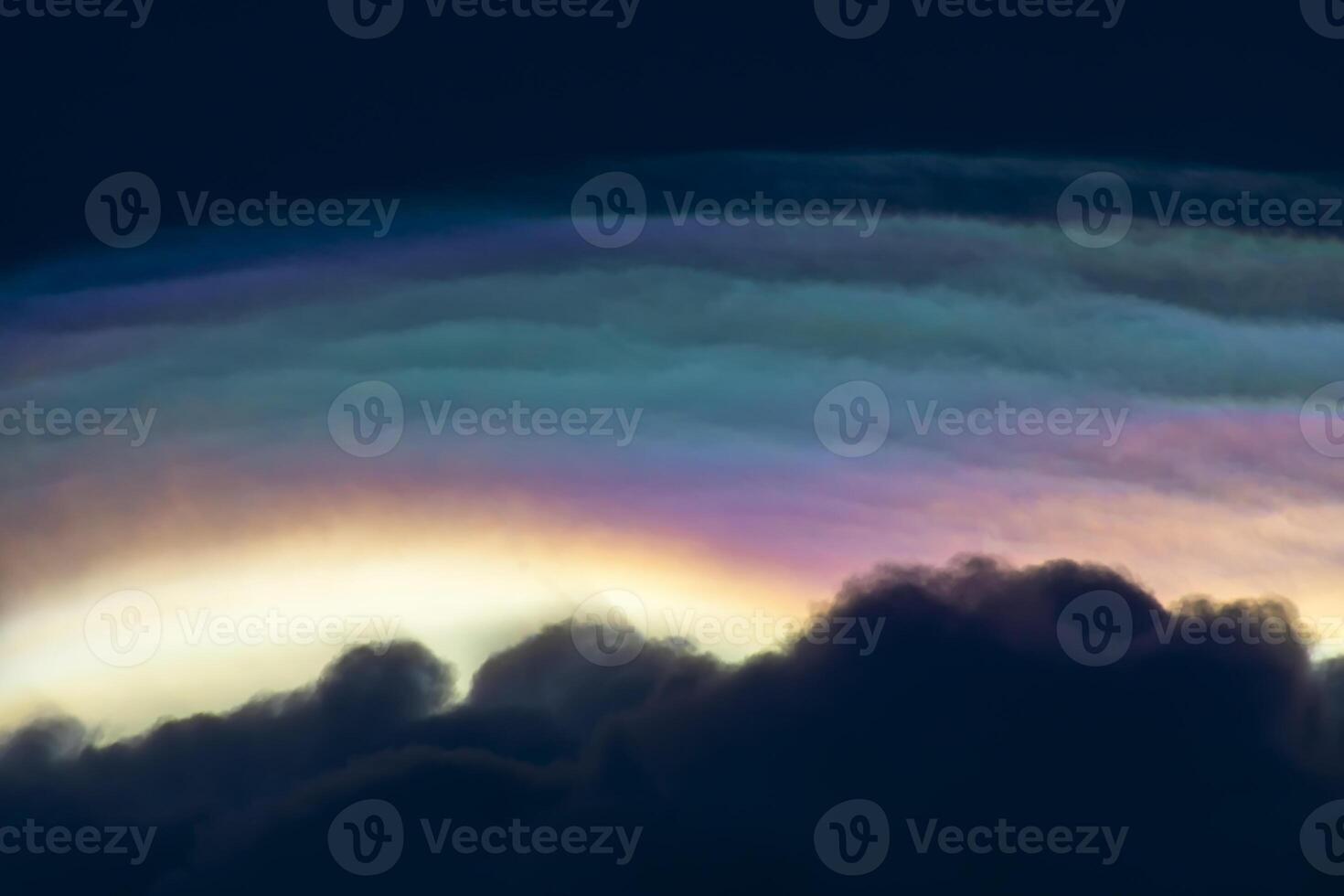 Amazing rainbow cloud on the sky. photo