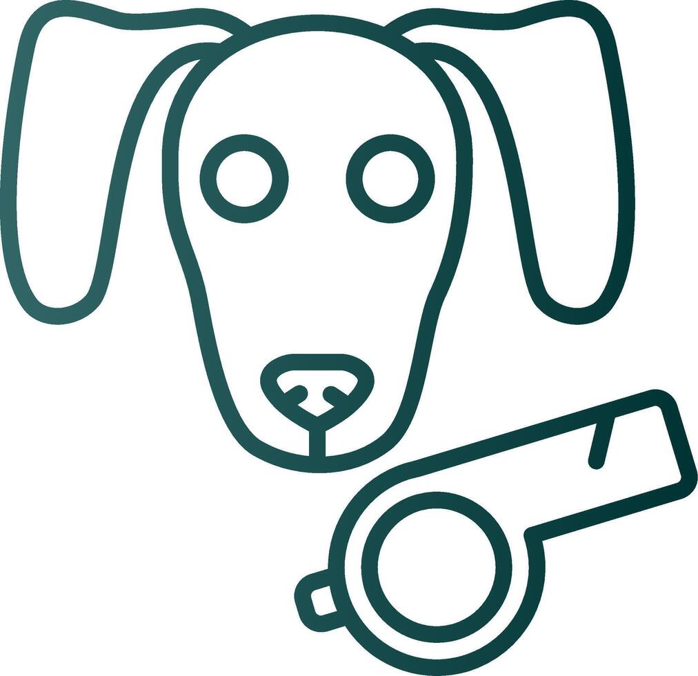 Dog Line Gradient Icon vector