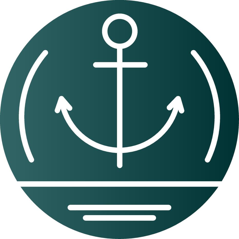 Anchor Glyph Gradient Icon vector