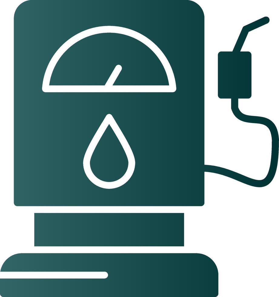 Oil Station Glyph Gradient Icon vector