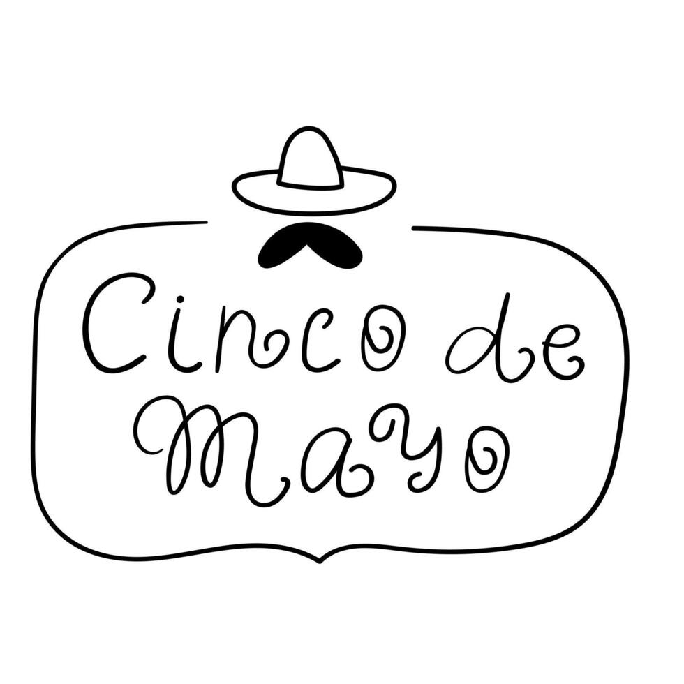 Badge. Cinco de Mayo. Mexican national holiday. illustration on white background. vector