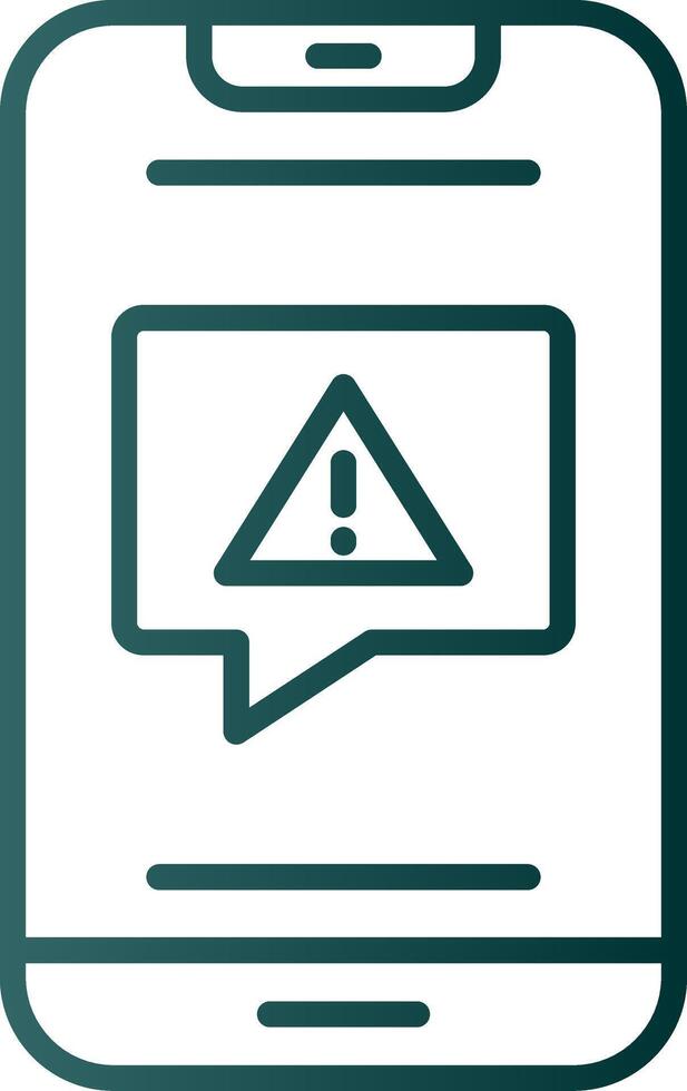 Alert Line Gradient Icon vector