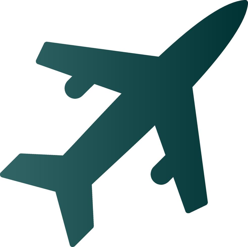 Old Plane Glyph Gradient Icon vector