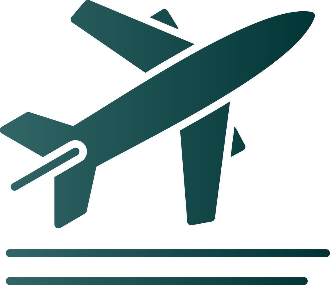 Take Off Glyph Gradient Icon vector