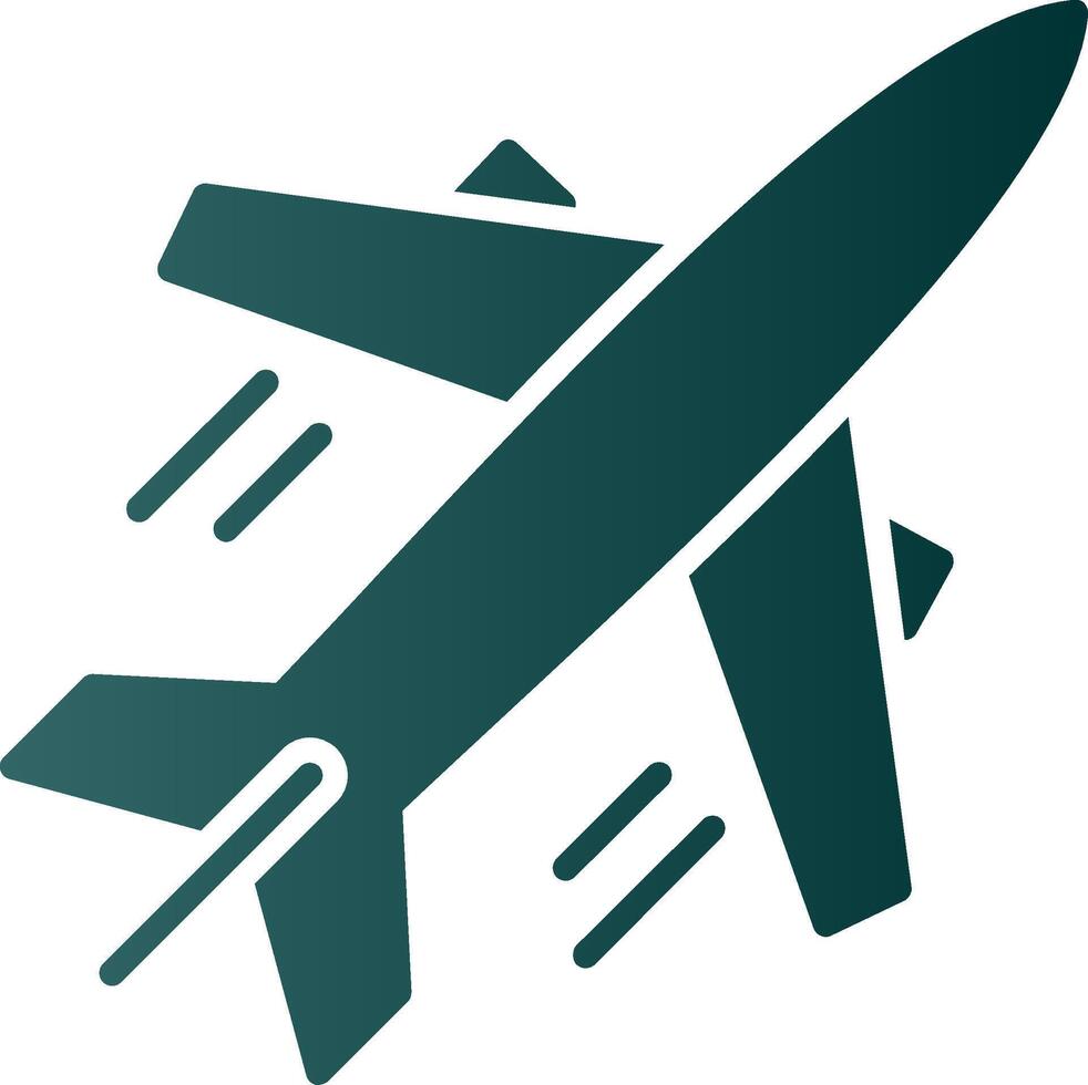 Plane Glyph Gradient Icon vector