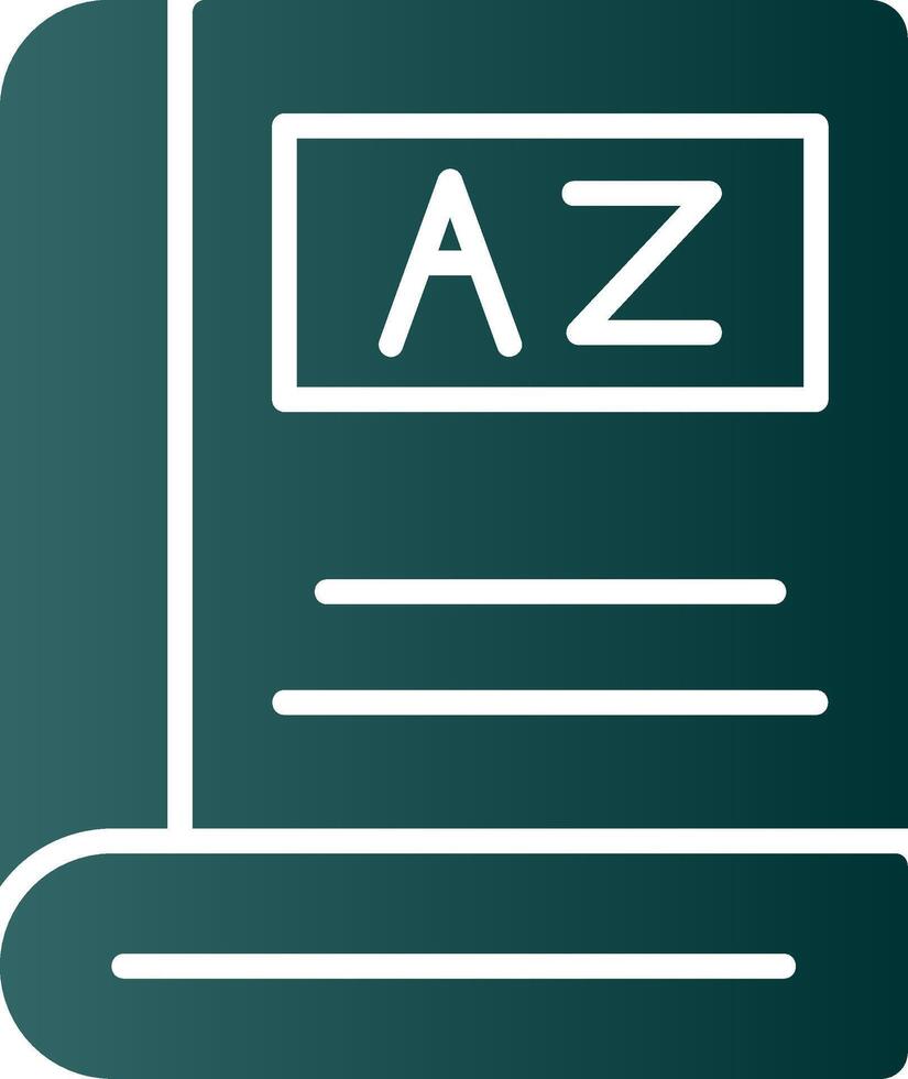 Dictionary Glyph Gradient Icon vector