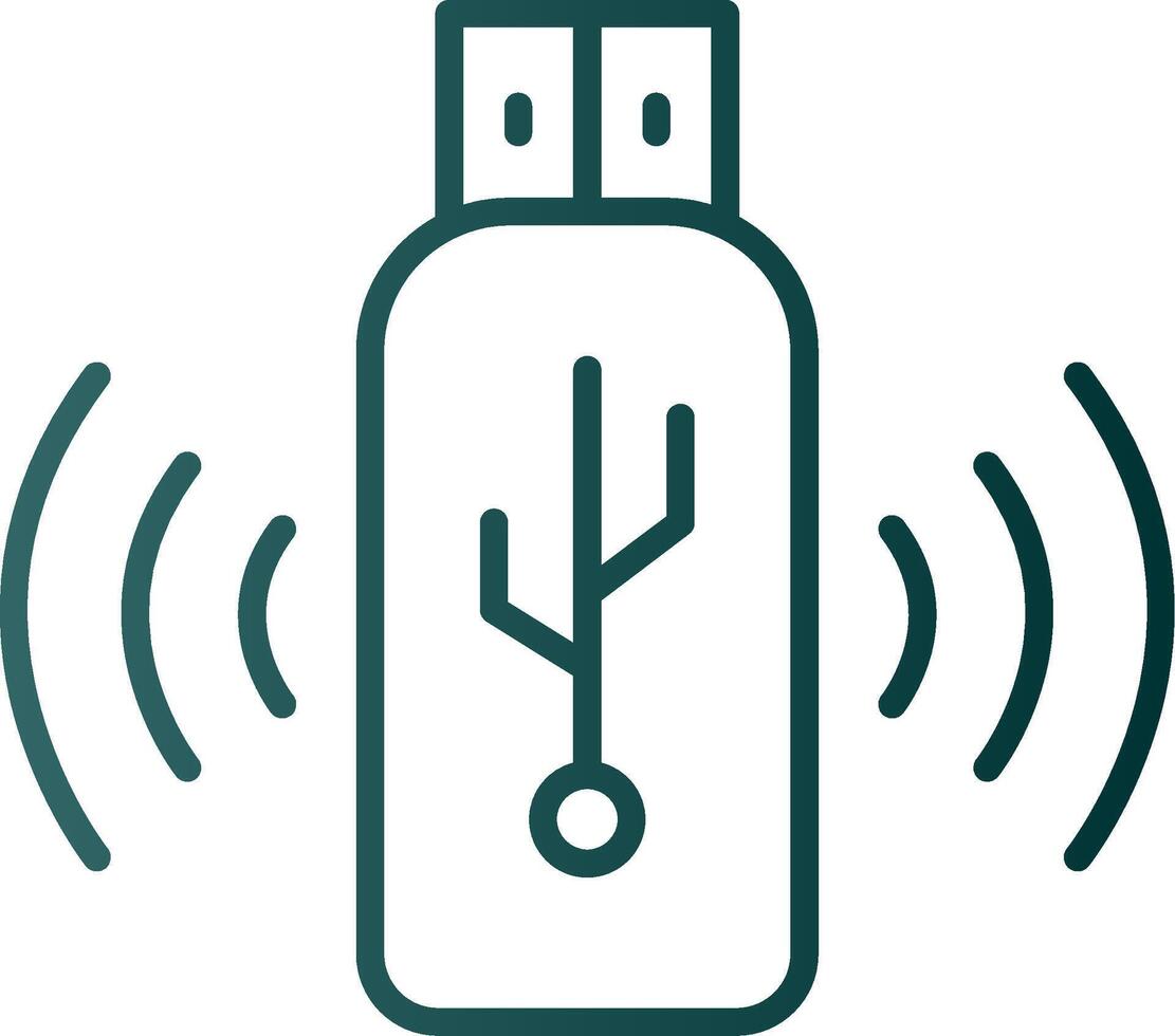 Usb Line Gradient Icon vector