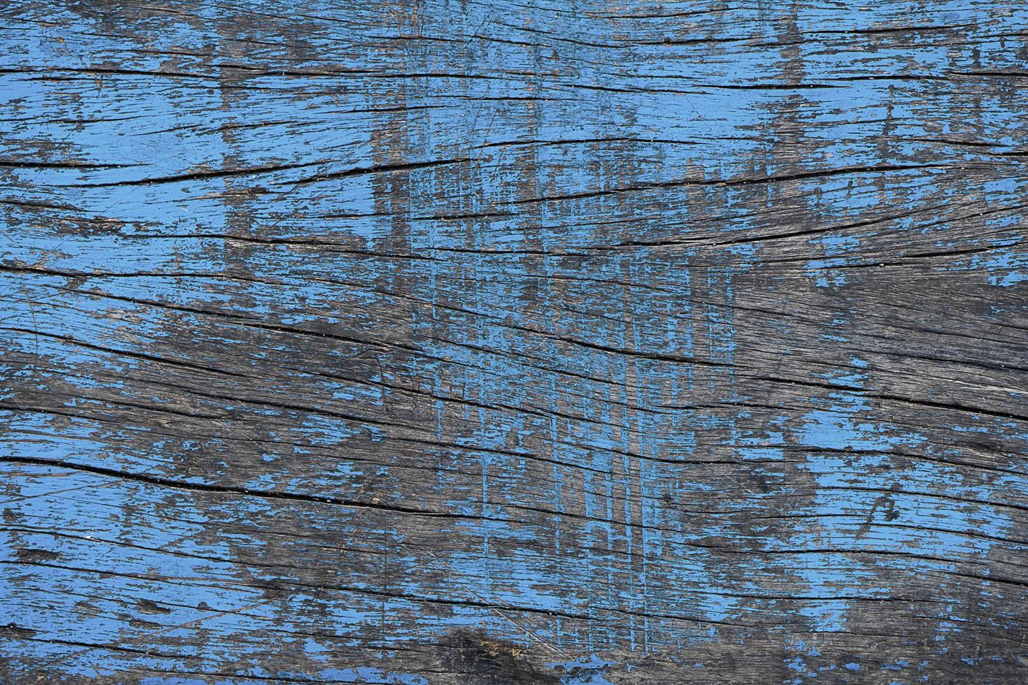 Vintage of old wooden with blue color background. photo