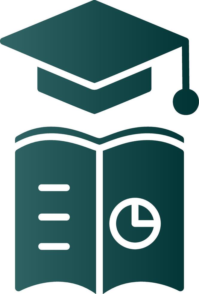 Learning Analytics Glyph Gradient Icon vector