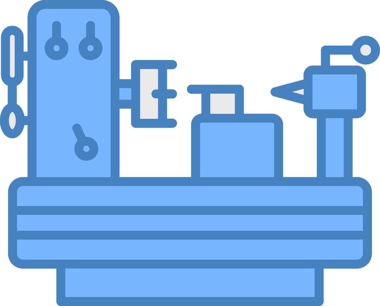 Machine Line Filled Blue Icon vector