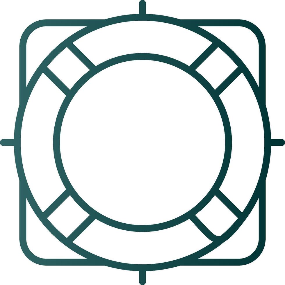 Rescue Buoy Line Gradient Icon vector
