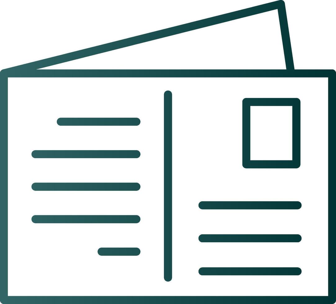 Postcard Line Gradient Icon vector