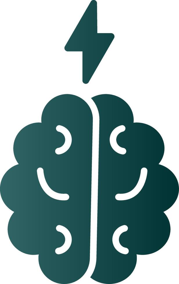 Brain Glyph Gradient Icon vector