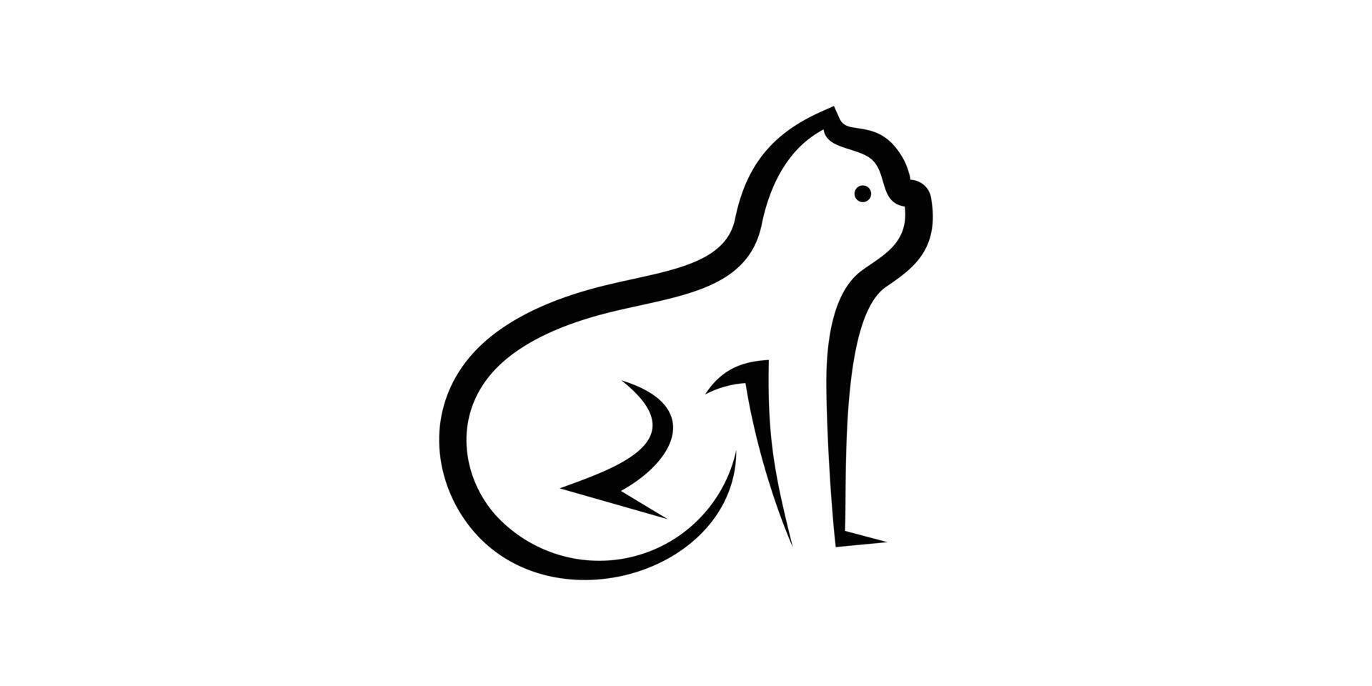 creative animal pet logo design, cat, logo design template, icon, , symbol, creative idea. vector