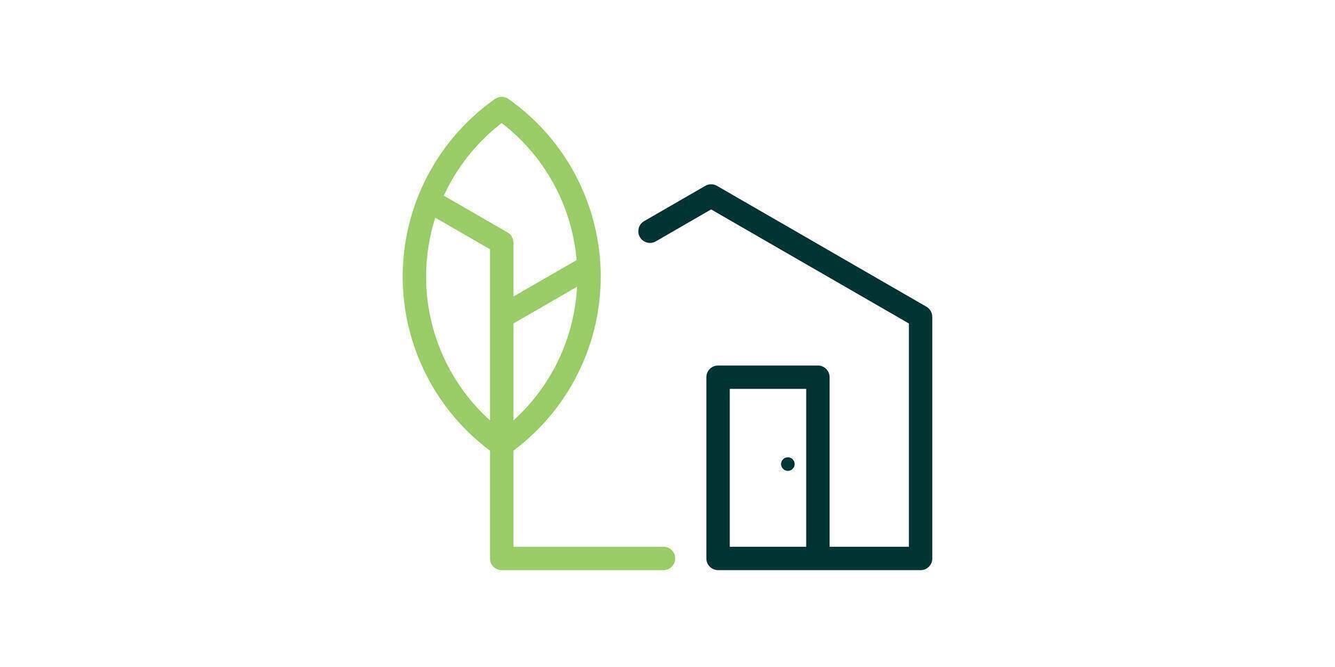 creativo verde casa logo diseño, ambiente, residencia, logo diseño plantilla, símbolo, icono, , creativo idea. vector