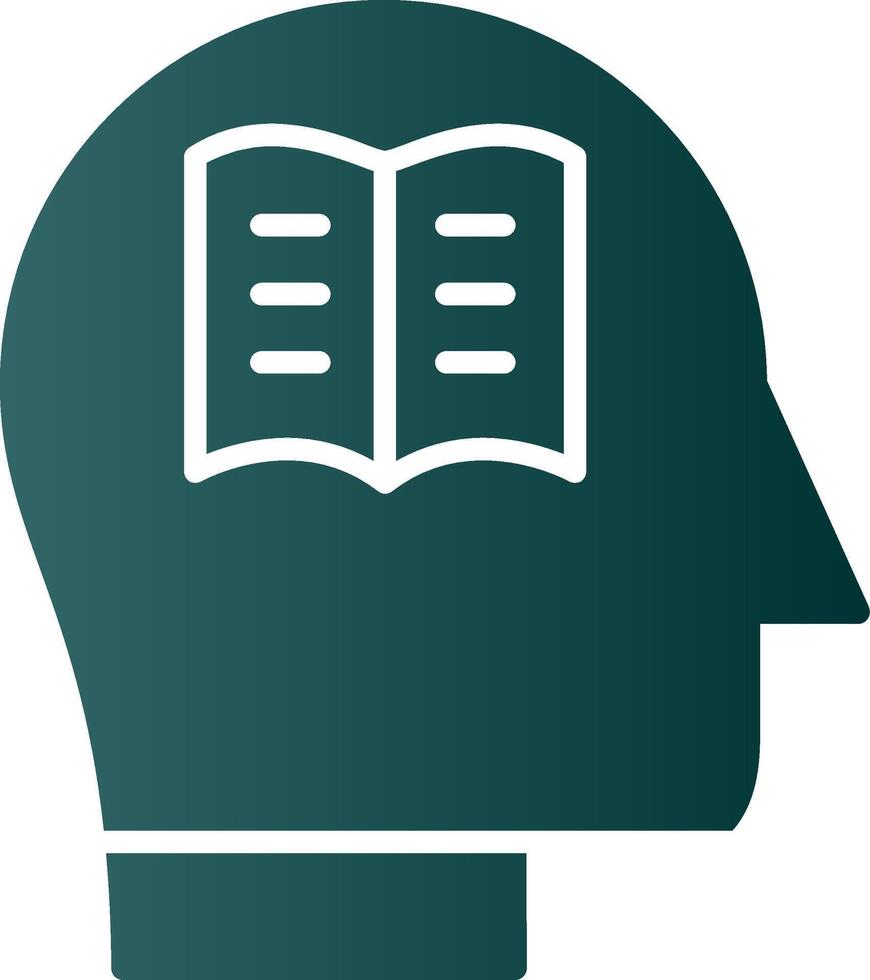 Knowledge Glyph Gradient Icon vector