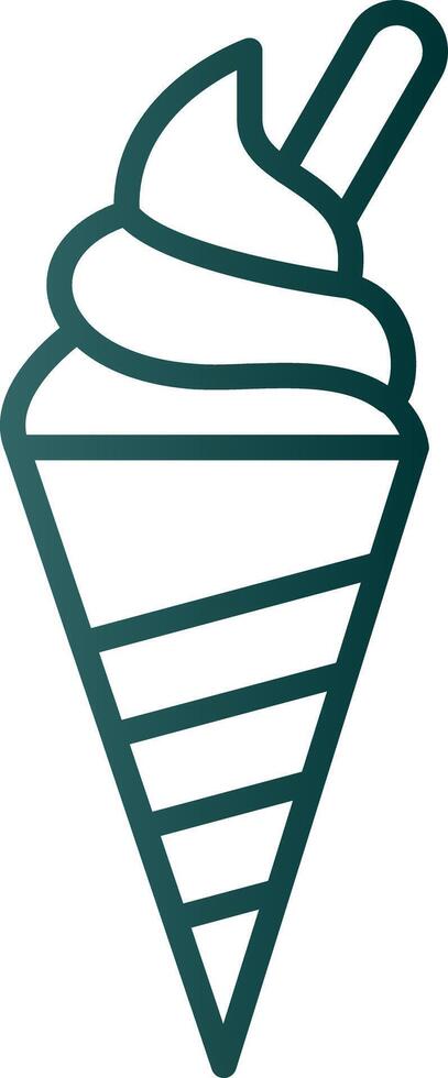 Ice Cream Line Gradient Icon vector