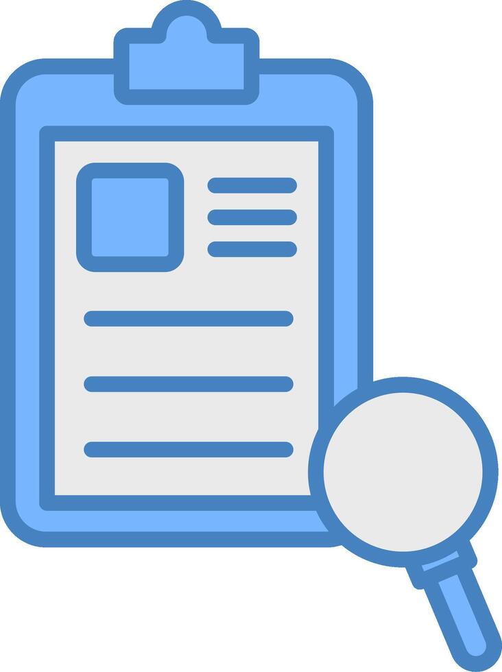 Good Review Line Filled Blue Icon vector