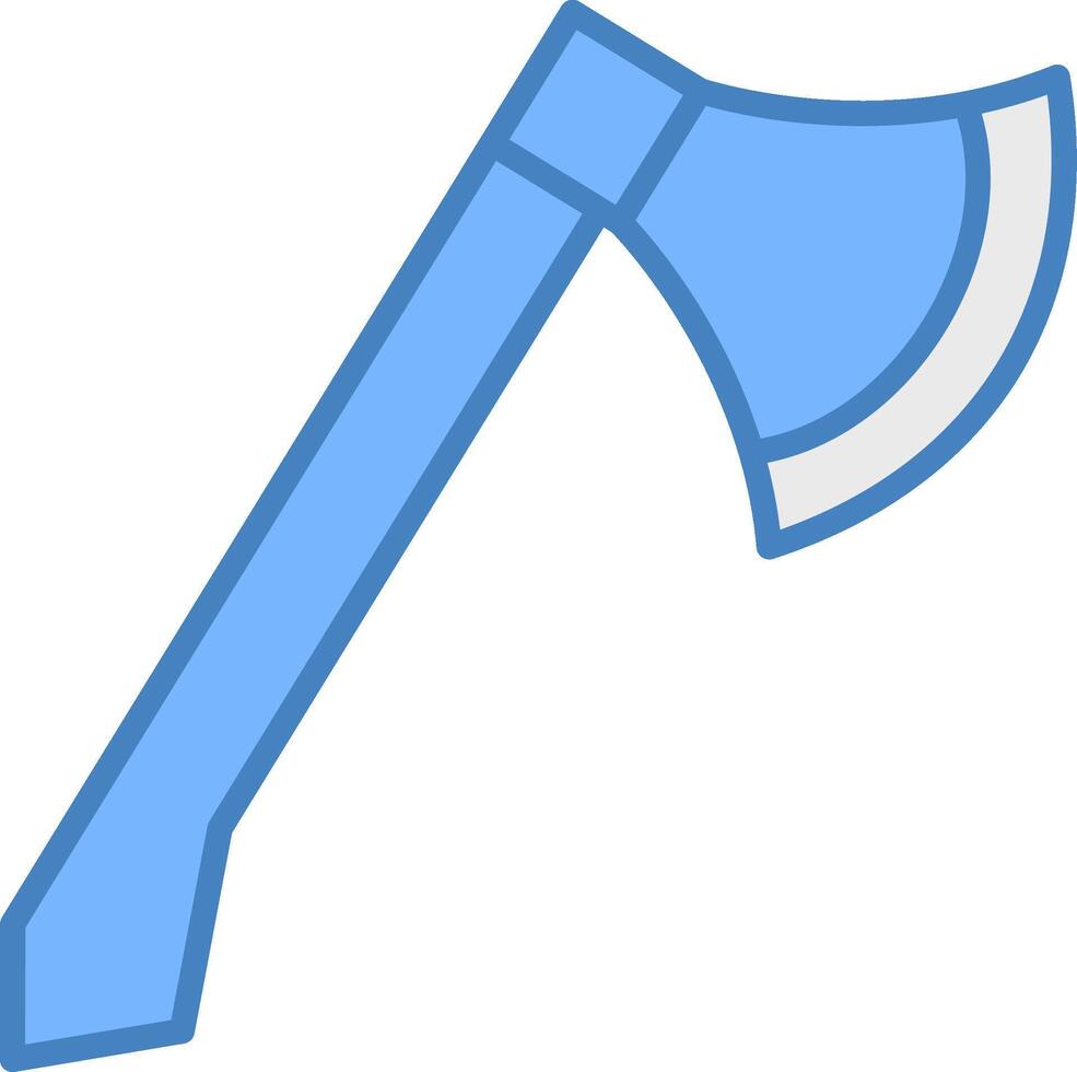 Axe Line Filled Blue Icon vector