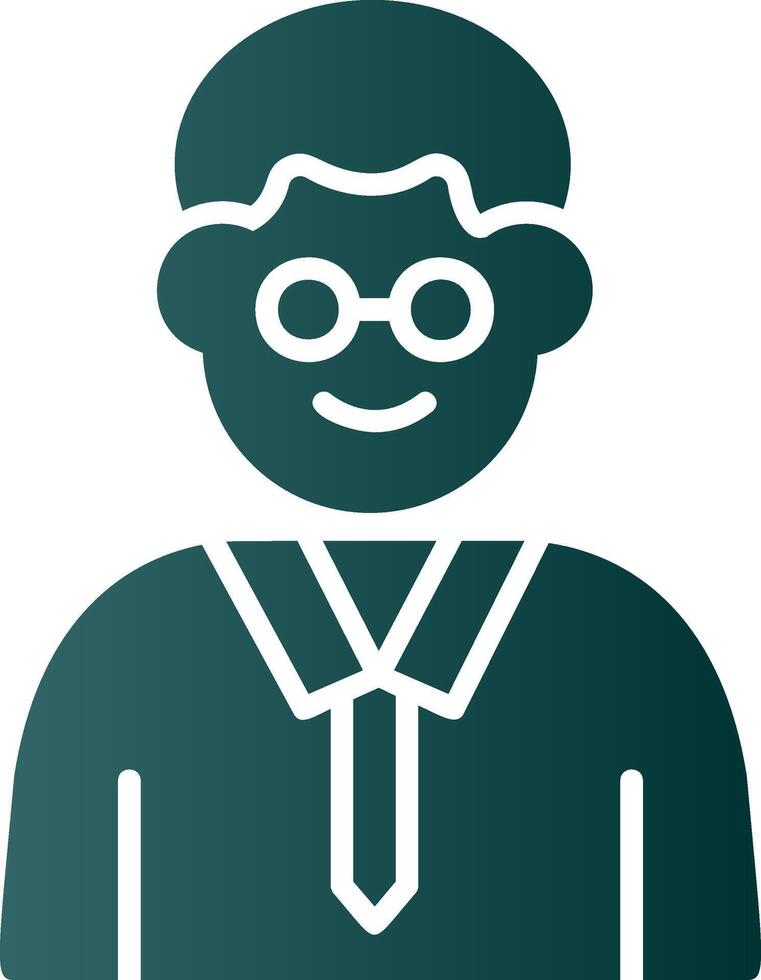 Professor Glyph Gradient Icon vector