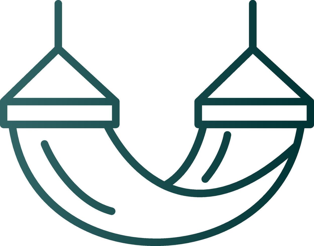 Hammock Line Gradient Icon vector