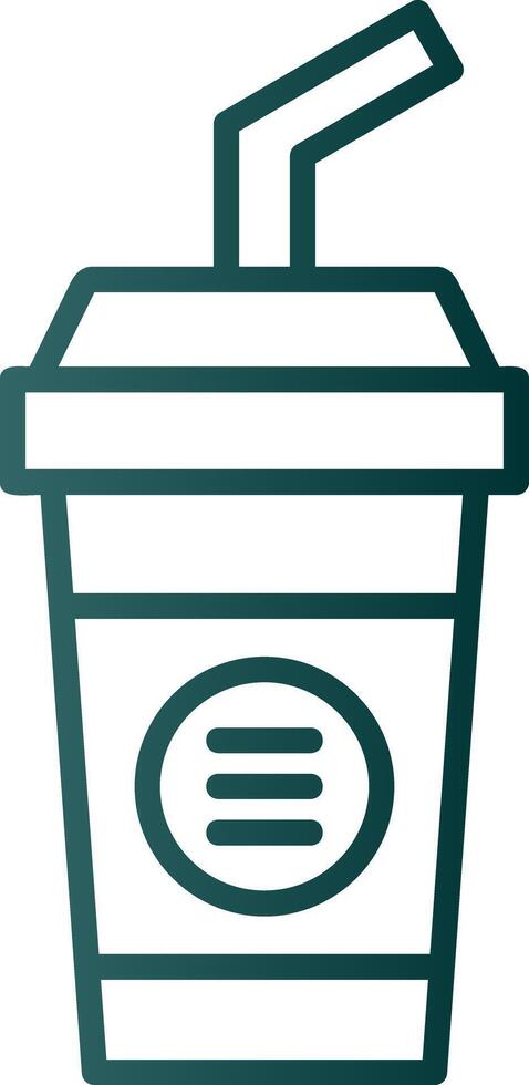 Cold Drink Line Gradient Icon vector