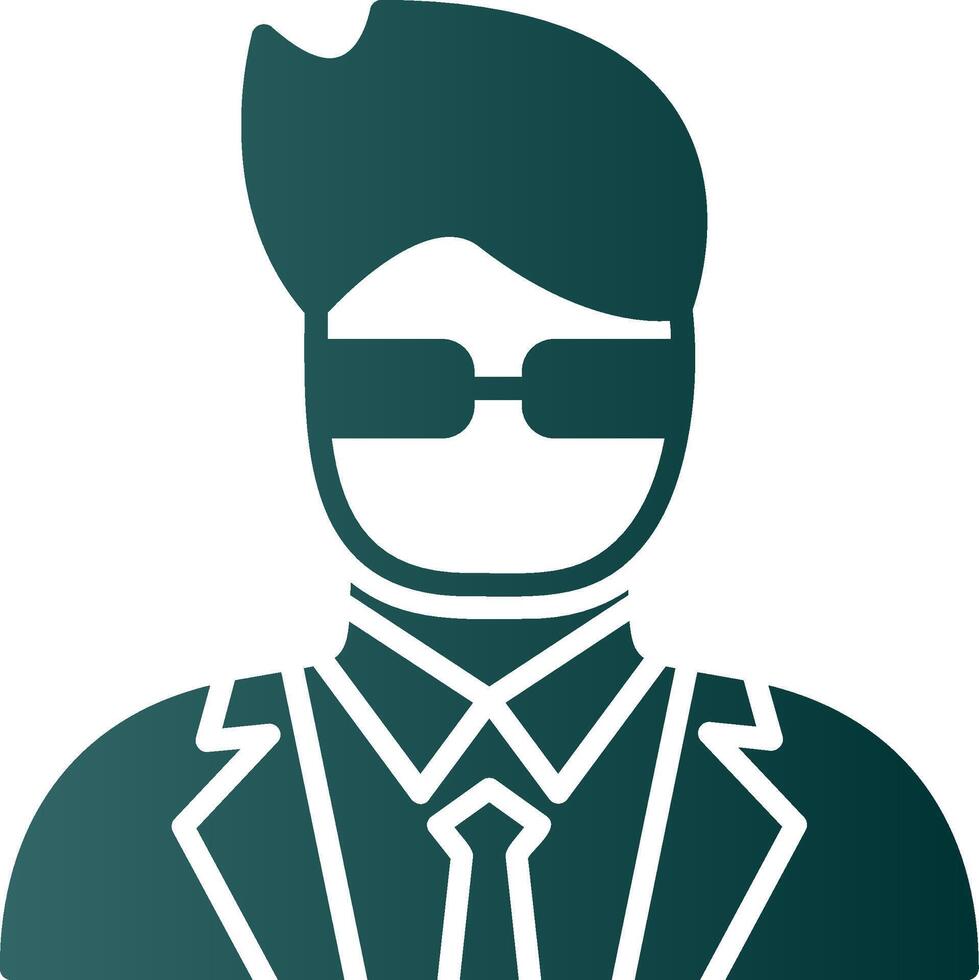 Bodyguard Glyph Gradient Icon vector