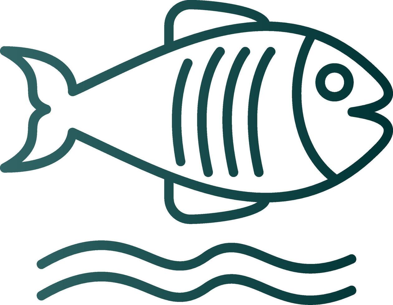 Flounder Line Gradient Icon vector